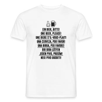 Une bière s’il vous plaît - T-shirt - T-shirt homme - blanc - Devant - AI Model Male 178 dark (178cm)