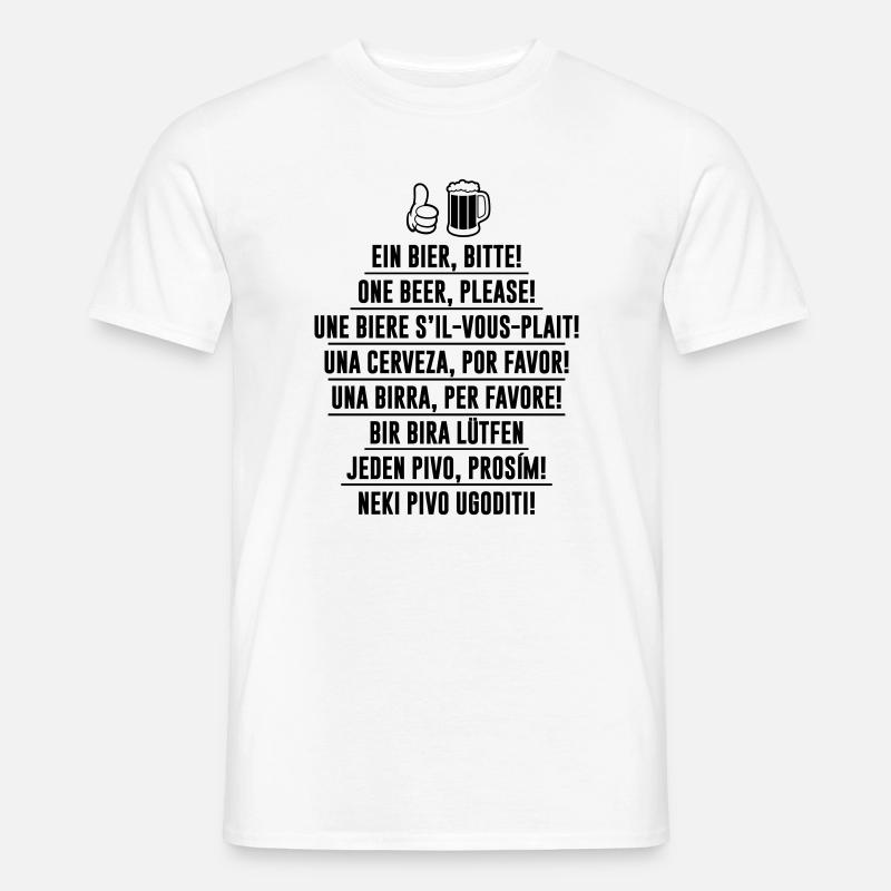 Ein Bier bitte - T-Shirt - Männer T-Shirt - Weiß