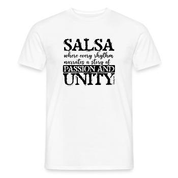 Kubanisches Salsa Rhythmus und Leidenschaft T-Shirt - Männer T-Shirt - Weiß - Vorne - AI Model Male 178 dark (178cm)