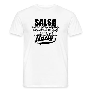 Salsa Tanz Kuba Latein Party Shirt - Männer T-Shirt - Weiß - Vorne - AI Model Male 178 dark (178cm)