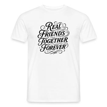 De vrais amis Amitié pour toujours - T-shirt homme - blanc - Devant - AI Model Male 178 dark (178cm)