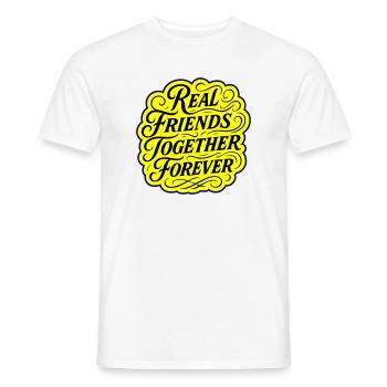 De vrais amis pour toujours - T-shirt homme - blanc - Devant - AI Model Male 178 dark (178cm)