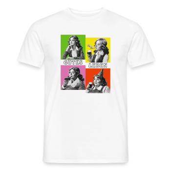 BELLE VIE - T-shirt homme - blanc - Devant - AI Model Male 178 dark (178cm)