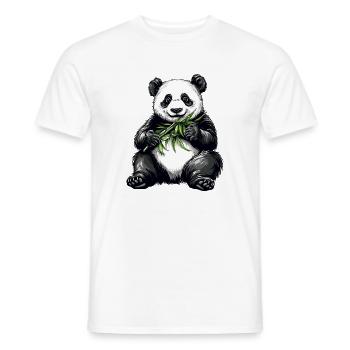 Niedlicher Pandabär mit Bambus - Männer T-Shirt - Weiß - Vorne - AI Model Male 178 dark (178cm)