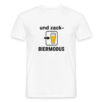 Biermodus Smartphone Design - Männer T-Shirt - Weiß - Vorne - AI Model Male 178 dark (178cm)