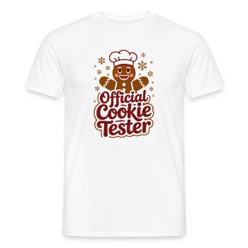 Weihnachtstest-Design für Plätzchenliebhaber - Männer T-Shirt - Weiß - Vorne - AI Model Male 178 dark (178cm)