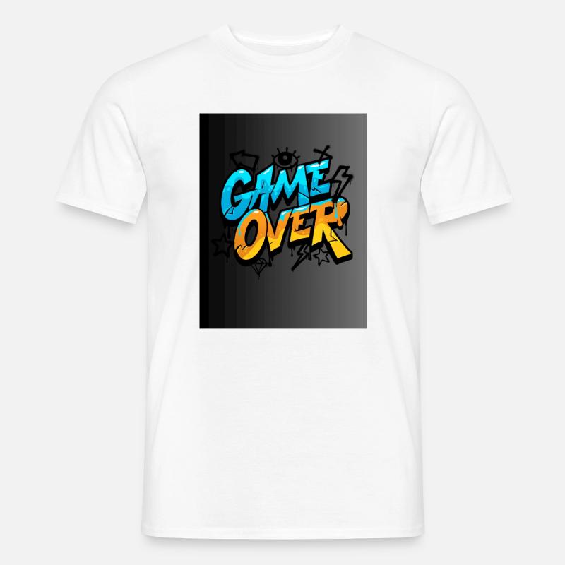 Graffiti Style Game Over Design - Männer T-Shirt - Weiß