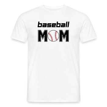 Maman de baseball - T-shirt homme - blanc - Devant - AI Model Male 178 dark (178cm)