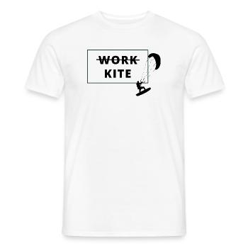 Kitesurfing, no work - kite - Männer T-Shirt - Weiß - Vorne - AI Model Male 178 dark (178cm)
