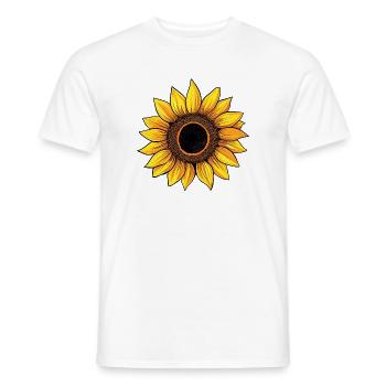 tournesol - T-shirt homme - blanc - Devant - AI Model Male 178 dark (178cm)
