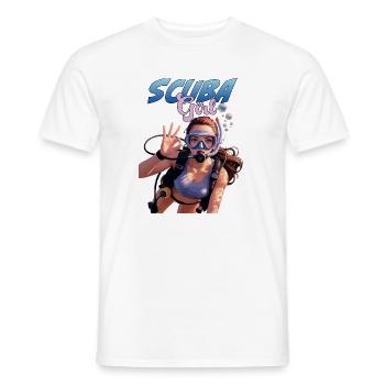 Scuba Girl Taucherin Design - Männer T-Shirt - Weiß - Vorne - AI Model Male 178 dark (178cm)