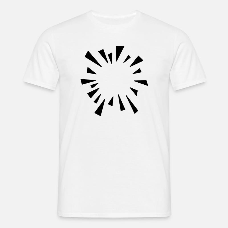 Comic Effekt geplatzter Luftballon - Männer T-Shirt - Weiß
