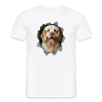 Épagneul Clumber - T-shirt homme - blanc - Devant - AI Model Male 178 dark (178cm)