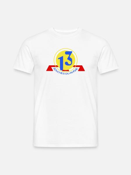 Logo 13 Bouches-du-Rhône - Men's T-Shirt - white