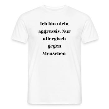 Sarkasmus nicht aggressiv  - Männer T-Shirt - Weiß - Vorne - AI Model Male 178 dark (178cm)