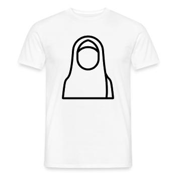 Muslimische Frau - Männer T-Shirt - Weiß - Vorne - AI Model Male 178 dark (178cm)