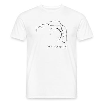 Photographe - T-shirt homme - blanc - Devant - AI Model Male 178 dark (178cm)