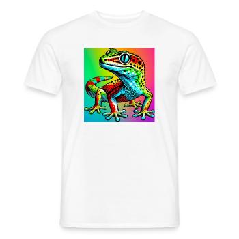 Gecko - Men's T-Shirt - white - Front - AI Model Male 178 dark (178cm)