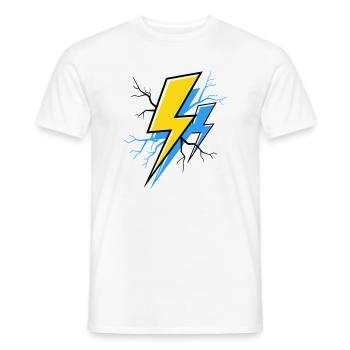 Blau Gelber Strahl - Männer T-Shirt - Weiß - Vorne - AI Model Male 178 dark (178cm)
