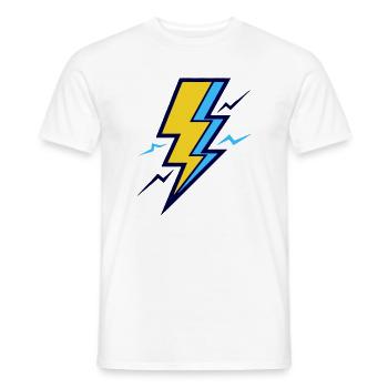 Yellow and Blue Ray - Men's T-Shirt - white - Front - AI Model Male 178 dark (178cm)