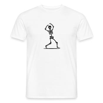 Skeletal Dance Silhouette - Men's T-Shirt - white - Front - AI Model Male 178 dark (178cm)