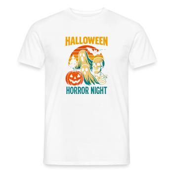 Halloween Horror Night Theme - Men's T-Shirt - white - Front - AI Model Male 178 dark (178cm)