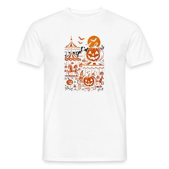 Halloween KürbisKarussell - Männer T-Shirt - Weiß - Vorne - AI Model Male 178 dark (178cm)