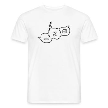 Computer speech bubbles - Men's T-Shirt - white - Front - AI Model Male 178 dark (178cm)