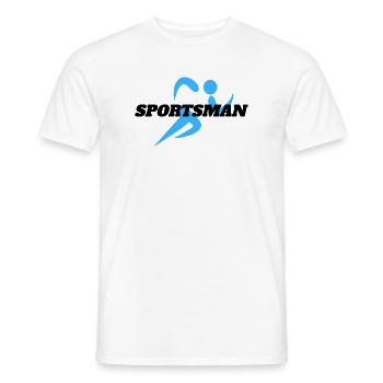 Sportsman Design - Männer T-Shirt - Weiß - Vorne - AI Model Male 178 dark (178cm)