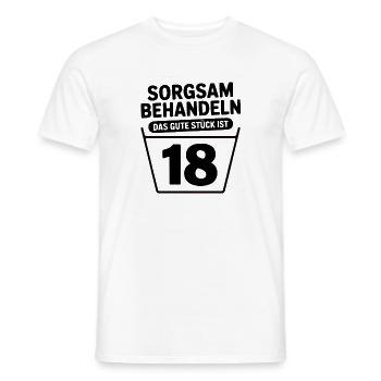 18e anniversaire – Traitez avec soin des choses drôles - T-shirt homme - blanc - Devant - AI Model Male 178 dark (178cm)