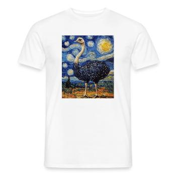 Bouquet Nuit étoilée style Van Gogh - T-shirt homme - blanc - Devant - AI Model Male 178 dark (178cm)