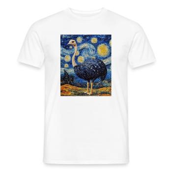 Bouquet Nuit étoilée style Van Gogh - T-shirt homme - blanc - Devant - AI Model Male 178 dark (178cm)
