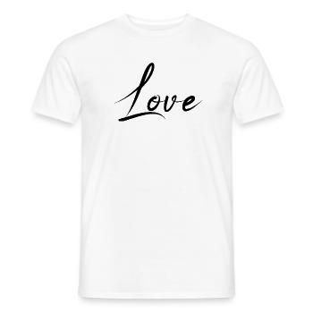 LOVE. COUPLE. JUST MARRIED. EVJF. VALENTINE'S DAY. - Men's T-Shirt - white - Front - AI Model Male 178 dark (178cm)