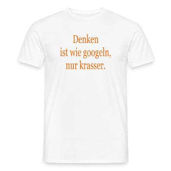 Think - Men's T-Shirt - white - Front - AI Model Male 178 dark (178cm)