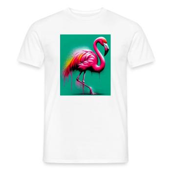 Flamingo - Männer T-Shirt - Weiß - Vorne - AI Model Male 178 dark (178cm)