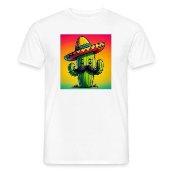 cactus - T-shirt homme - blanc - Devant - AI Model Male 178 dark (178cm)