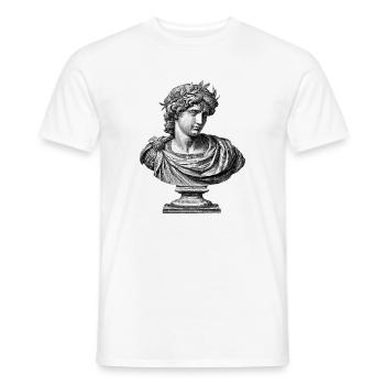 Antique Apollo Bust - Classic Engraving - Men's T-Shirt - white - Front - AI Model Male 178 dark (178cm)