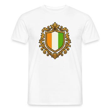 Armoiries ornées de l’Irlande - T-shirt homme - blanc - Devant - AI Model Male 178 dark (178cm)