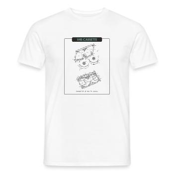 Retro Sketch VHS Tape - Men's T-Shirt - white - Front - AI Model Male 178 dark (178cm)