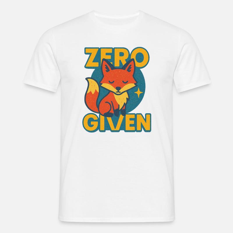 Zero Fox mit Logo - Männer T-Shirt - Weiß