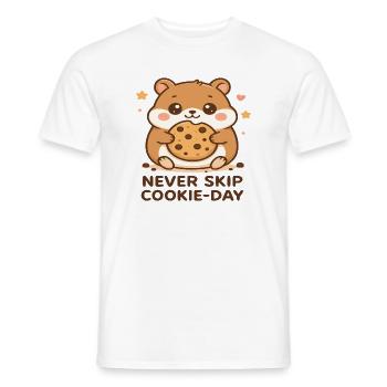 Hamster heureux des biscuits - T-shirt homme - blanc - Devant - AI Model Male 178 dark (178cm)