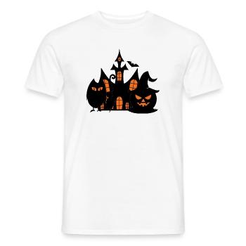 PUMPKIN_VS_OWL - Men's T-Shirt - white - Front - AI Model Male 178 dark (178cm)
