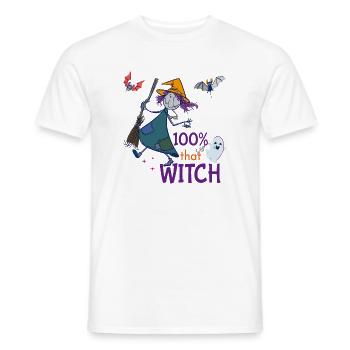 Halloween Hexe - Männer T-Shirt - Weiß - Vorne - AI Model Male 178 dark (178cm)