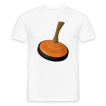CURLING ORANGE_FUR_WUNSCHNAME - T-shirt homme - blanc - Devant - AI Model Male 178 dark (178cm)