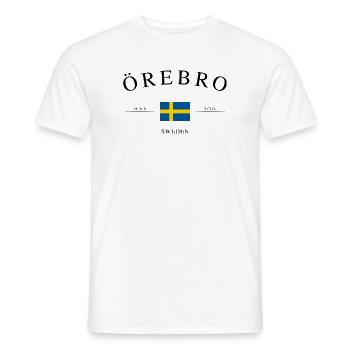 Örebro Sweden – Holiday Souvenir & Gift - Men's T-Shirt - white - Front - AI Model Male 178 dark (178cm)