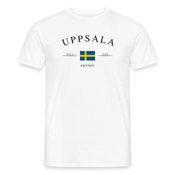 Uppsala, Suède – Souvenir et cadeau de Noël - T-shirt homme - blanc - Devant - AI Model Male 178 dark (178cm)