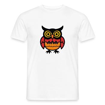 hibou Halloween bande dessinée drôle - T-shirt homme - blanc - Devant - AI Model Male 178 dark (178cm)