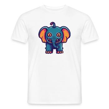 éléphant Halloween bande dessinée drôle - T-shirt homme - blanc - Devant - AI Model Male 178 dark (178cm)