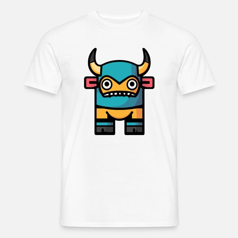 Stier Halloween Comic Bulle - Männer T-Shirt - Weiß