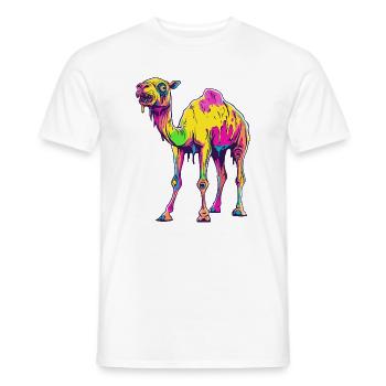 Chameau Halloween Bande dessinée drôle - T-shirt homme - blanc - Devant - AI Model Male 178 dark (178cm)